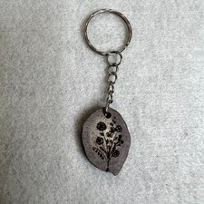 Real Deer Antler Engraved Keychain