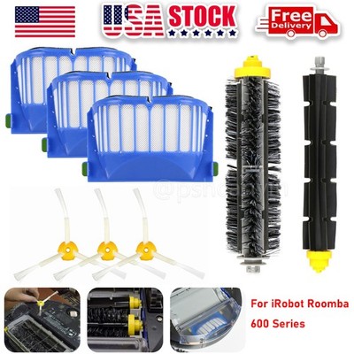 Replacement Parts Kit For iRobot Roomba 600 Series Vacuum Filter Brush Cleaner