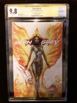 Jean Grey # 1 J Scott Campbell Exclusive D Variant CGC 9.8 SS Signed by Campbell