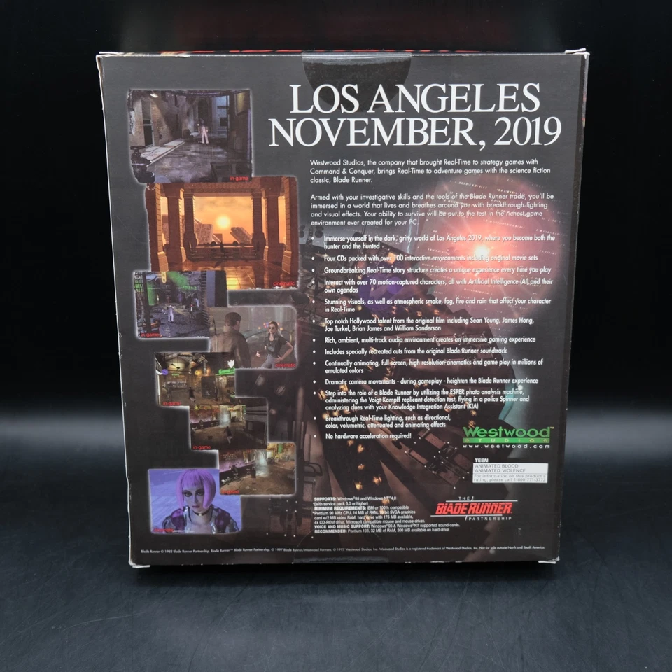 SEALED MINT Blade Runner PC BIG BOX New Windows 95 Westwood CD Rom VGA WATA - Image 3 of 4