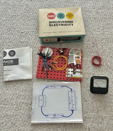 A. C. Gilbert #15081 Discovering Electricity Set Kit 1960s Science Original Rare