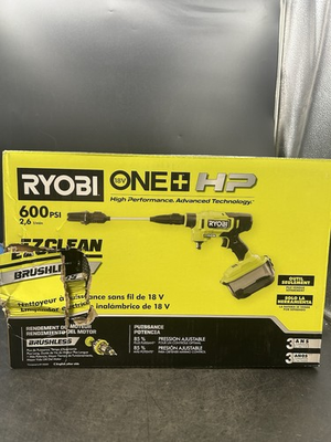 #ad RYOBI ONE HP 18V Brushless EZClean 600 PSI Cordless Power Cleaner RY121850 $89.99