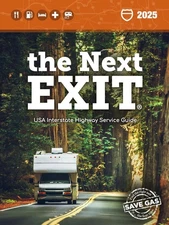 The Next Exit 2025: USA Interstate Highway Service Guide PAPERBACK 2024