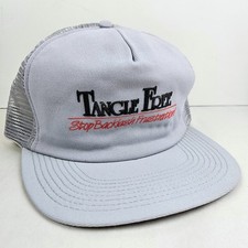 Vintage USA MADE Fishing Tangle Free Puffy Trucker Hat Snapback Dad Cap