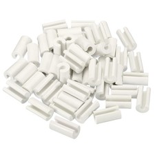 50Pcs 4.8mm ID x 9.5mm OD Plastic Kitchen Sink Rack Feet Replacement White