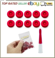 Universal Fit Caulk Tube Latex Sealing Caps, Caulk Saver Cover Sealer Red 10 Pk.