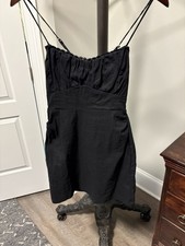 Zara Black Mini Dress Women's Size Sm Spaghetti Strap A-Line