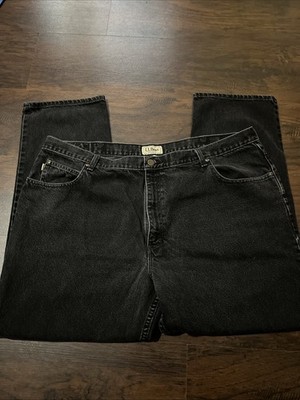 LL Bean Natural Fit Black Jeans 46x32