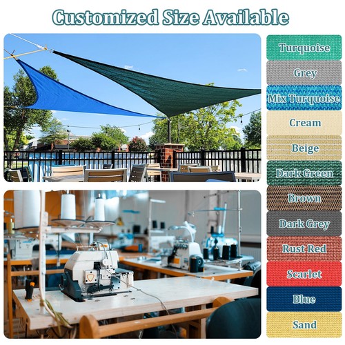 Rectangular Breathable UV Block Sun Shade Sail Outdoor Covering Cloth for Dec... - Picture 2 of 6
