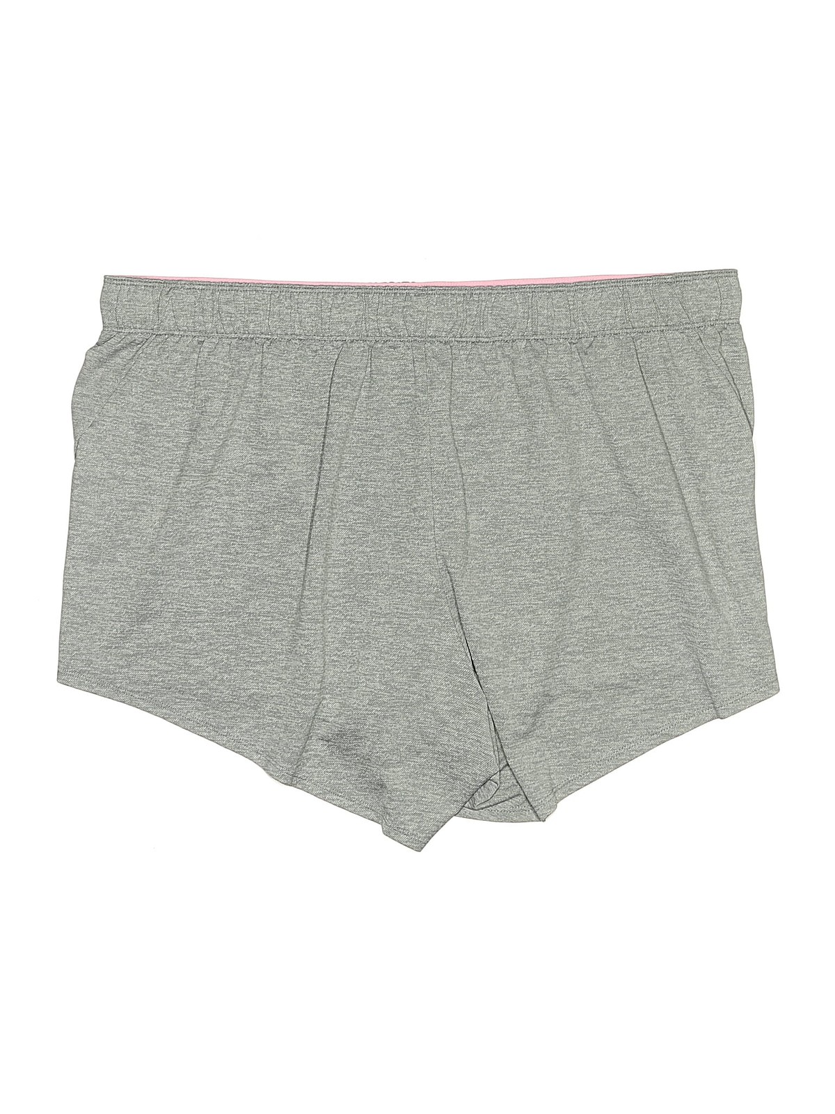 Nike Women Gray Athletic Shorts 2X Plus thumbnail 2