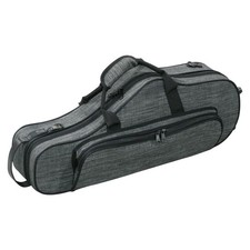  Used  Very Good Kiktani Lightweight Alto Saxophone Case Tweed Fabric Gray