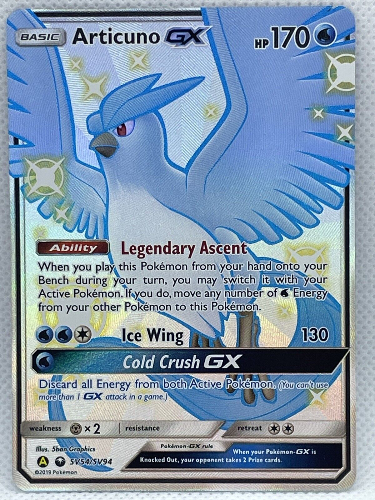 Pokemon Hidden Fates Shiny Vault: Articuno GX #SV54/SV94 (BC#01) – SMC