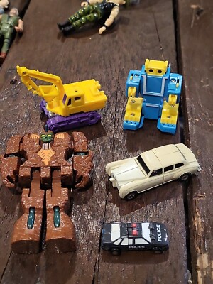 Vintage Lot Original G1 Transformer Gobot Rock Excavator figure toy RollsRoyce