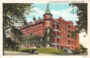 ZANESVILLE, OH Ohio GOOD SAMARITAN HOSPITAL~Cars c1920's Postcard | eBay