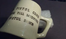 JR. PISTOL CLUB Vintage Ceramic Mini MUG Decorative Souvenir Drink Till Midnight