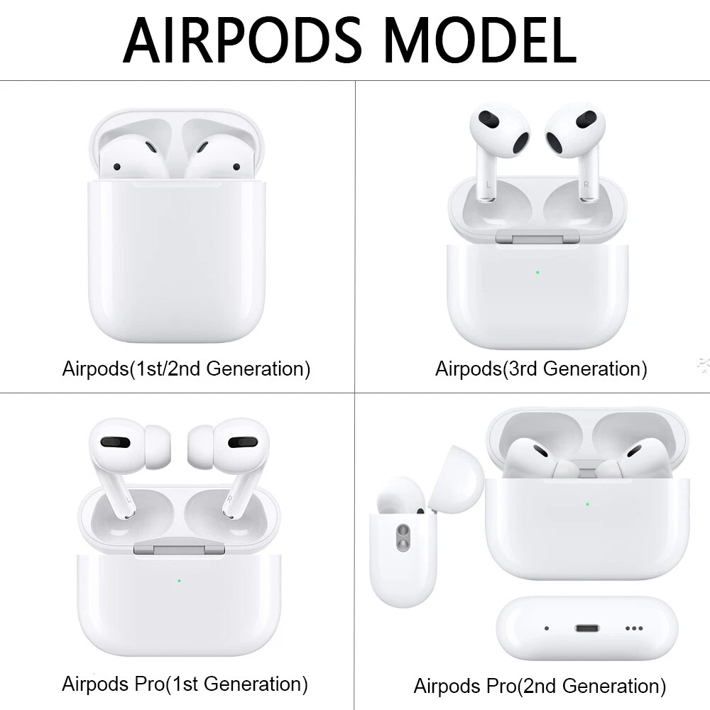 For Airpods 1st 2nd 3rd Generation Pro2 Cute Bling Glitter Protective Case Cover