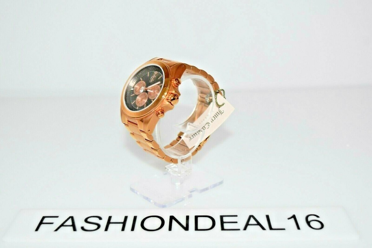 New/NWT Juicy Couture 1900900 Stella Rose Gold Watch by Movado + Bonus Juicy Couture Ultra Slim Leather Strap Rose Gold Pink  main image 4
