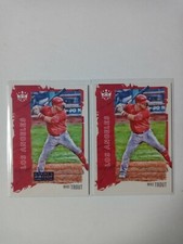 2021 Panini Diamond Kings Artists Proof Mike Trout Blue #83 and Base card