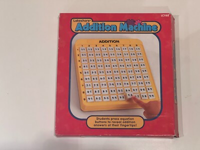 Lakeshore Addition Machine Math Educational Tool Push Button Home School, Teach