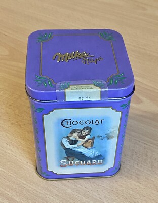 Box, Old Tin Jar ''Maps Suchard Milka (Alpine Milk - Chocolate)