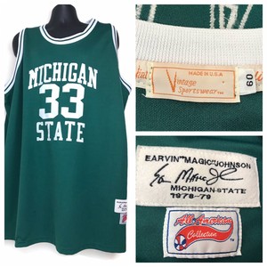 magic johnson msu jersey