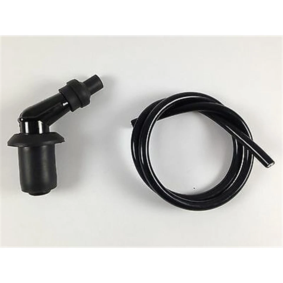 Cable de bujía de motocicleta y tapa de 45 grados cable de 7 mm x 24" para bobina de 12 V 053-242 Foto 2 de 4