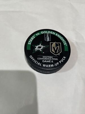 NHL 2023 Stanley Cup Official Warm Up Puck Game 6 STARS vs GOLDEN KNIGHTS NEW