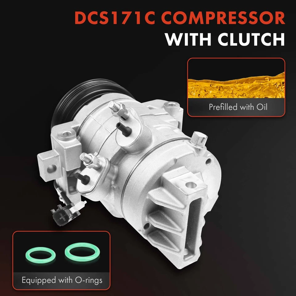 Compresor de aire acondicionado con estilo DKS17D y 4 ranuras para Ford Mustang 2015 2016 2017 3,7 L Foto 3 de 4