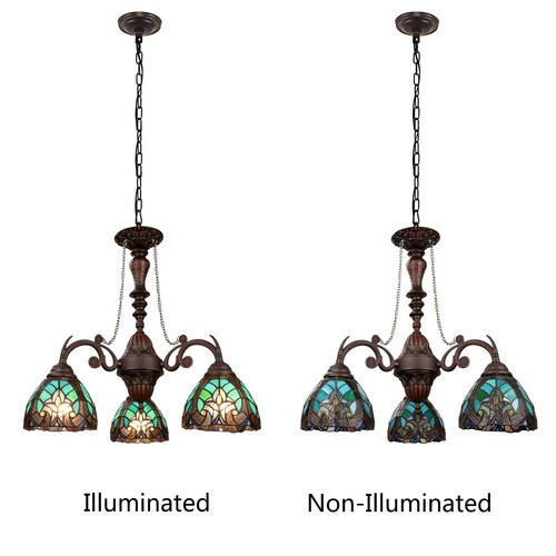 RADIANCE goods Victorian-Style 3-Light Antique Dark Bronze Mini Chandelier - 第 6/8 張圖片