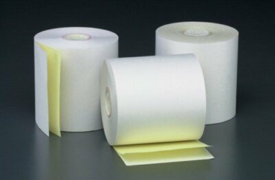 (32) 3'' x 95' 2-PLY CARBONLESS POS RECEIPT PAPER ROLLS ~EXPRESS PROCESSING~