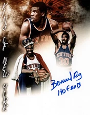 Bernard King Signed New York Knicks 8x10 Photo w/ HOF 2013 LSCM COA #10