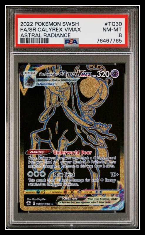 Pokemon Astral Radiance Trainer Gallery Shadow Rider Calyrex Vmax #TG30 PSA 