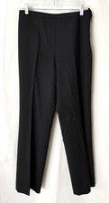 Ann Taylor Loft Lined Wool Blend Dress Pants Straight Leg Black Pattern 8 14756