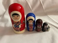 Golden Cockerel Eskimo Nesting Matryoshka Doll 5 piece set