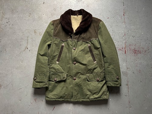 60s 70s Vintage French Mackinaw Coat Shawl Collar Canvas Barnstormer Barn Jacket - Picture 2 of 12
