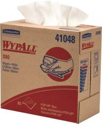 WypAll 41048 X80 Heavy Duty Cloths: 80 Pop-Up Sheets, 16-3/4'' x 9'' Sheet Size