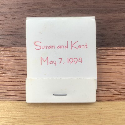 Vintage Matchbook Susan & Kent 1994 Wedding Family Name With Matches Full