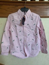 Polo Ralph Lauren Boys Oxford Long Sleeves Embroidered Cricket Shirt Size 8 Nwt