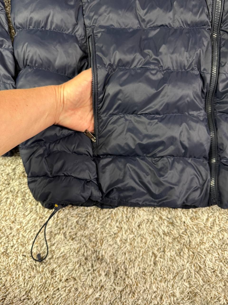 Polo Ralph Lauren piumino nylon puffer jacket blu navy rosso pony uomo taglia 3XLT