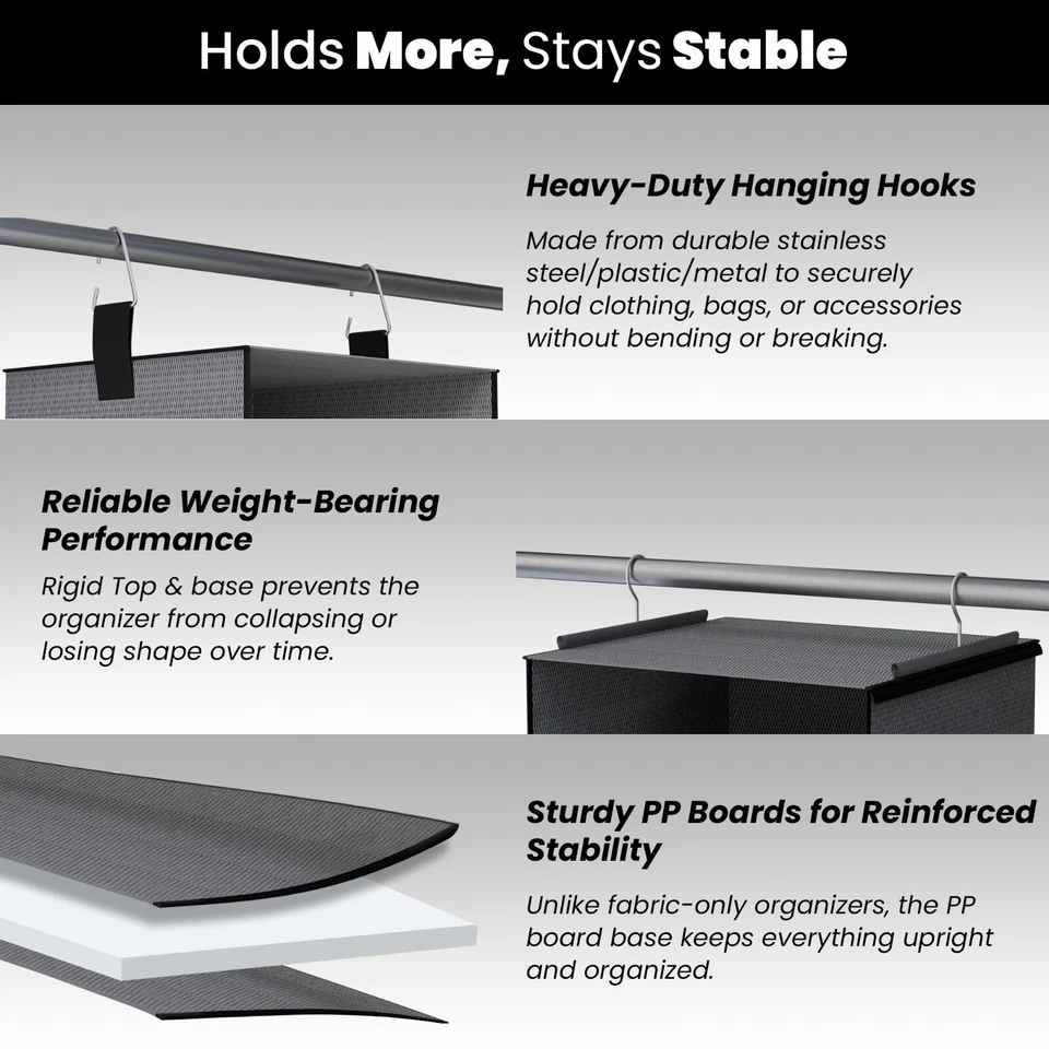 6 полок 3 ящика подвесной шкаф органайзер мульти отсек хранения для одежды - Изображение 4 из 4