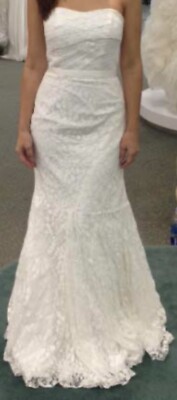 Galina Wedding Gown Model WG3381 Fit And Flare (Ivory Lace) Org. Price $1,250.00