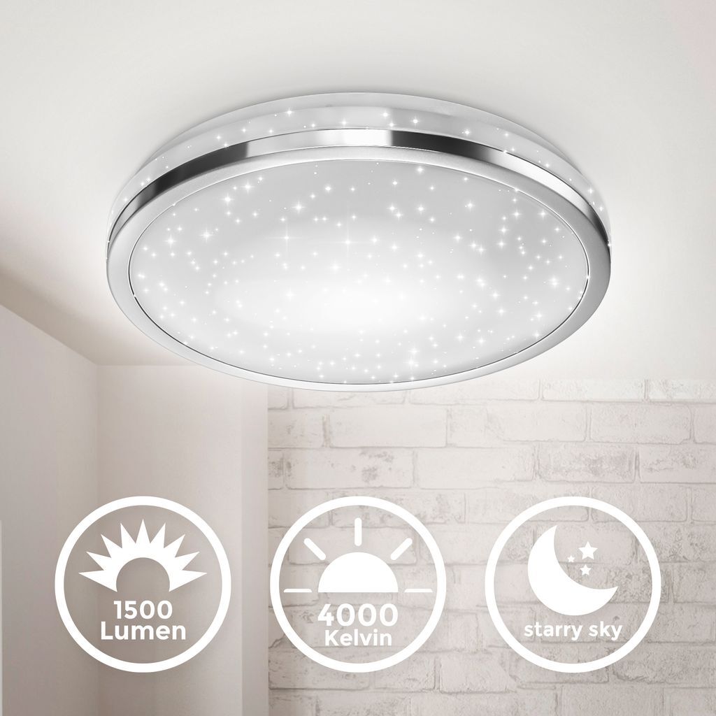 Plafonnier LED 15W Effet Étoilé Luminaire Anti-Éblouissement Blanc Neutre 4000K