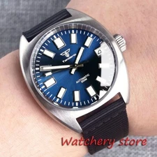 Tandorio 36mm Japan NH35A 200M Waterproof Diving Mens Mechanical Watch Blue Dial
