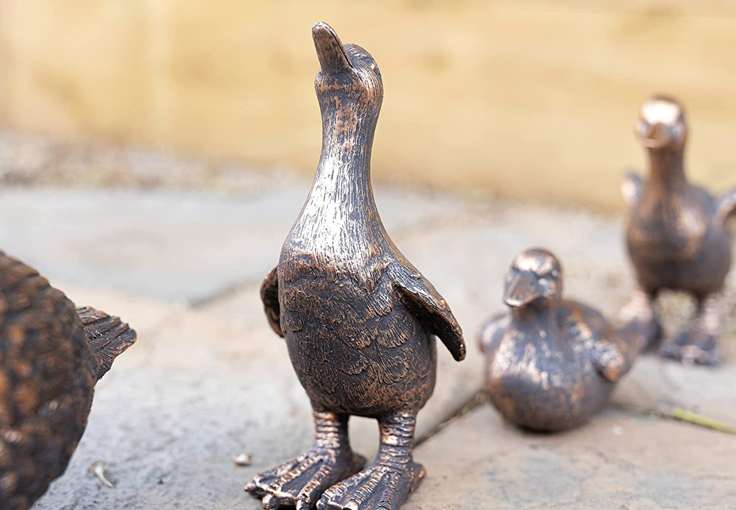 Duck Garden Ornament Family Ducklings Outdoor Decor Bronze Effect Xmas Gifts 5055959778093 eBay