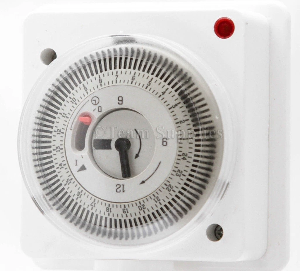Teams 24 Hour Mechanical Immersion Heater Time switch Socket Box Timer 16A