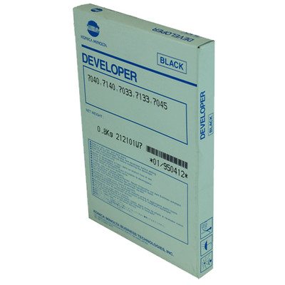 Konica Minolta 7045 Black DEVELOPER (200,000 Yield), 1-650 GR BTL (12/CTN)