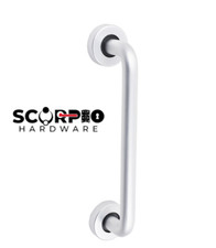 D Shaped Pull Handle 225 x 19mm Satin Anodised Aluminium