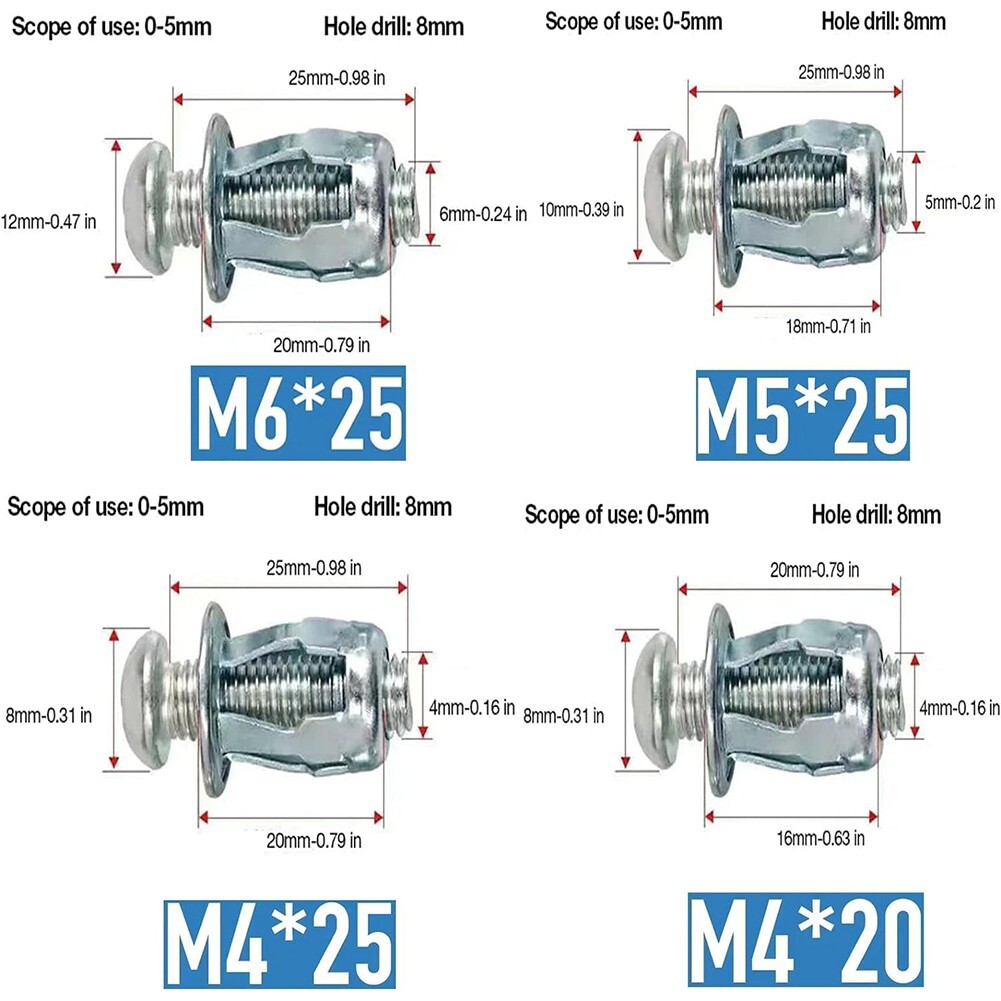 10 Tasselli Metallo Per Telai 10x72mm | Ancoranti Per Finestre E Porte | Vite Pozi | Per Calcestruzzo - Foto 7