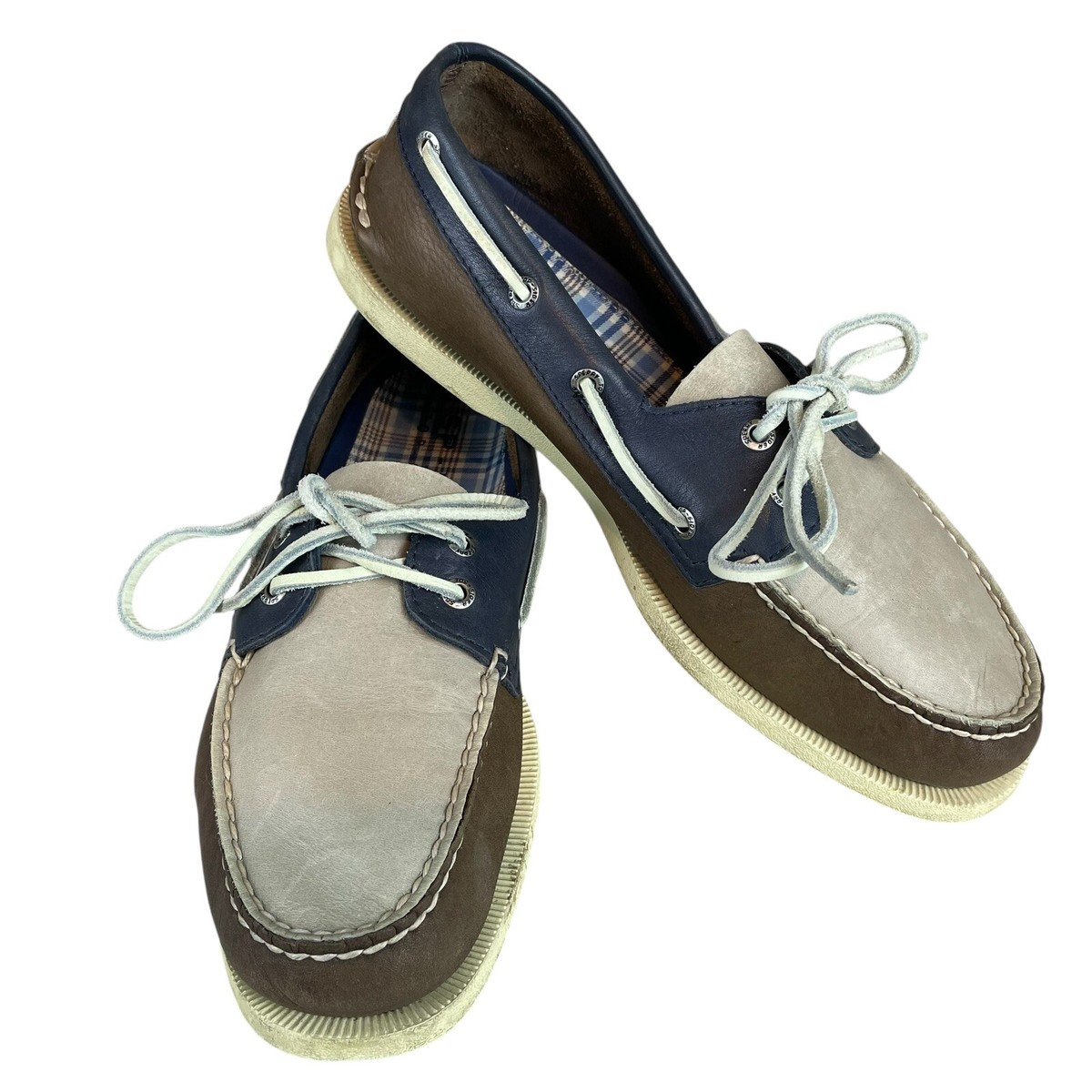 SPERRY Authentic Mens 10 M Leather Multicolor Dock Boat Casual Shoes 0271635