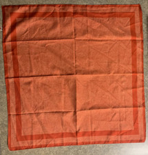 Vintage Glentex Rust Red Elegant Hair Neck Purse Medium 27" Square Scarf B7-20